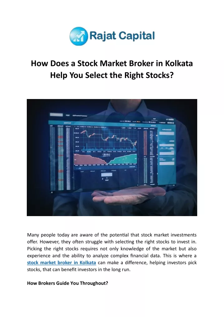 how does a stock market broker in kolkata help