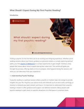 What Should I Expect During My First Psychic Reading_