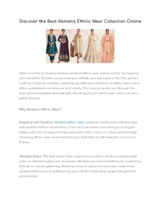 Best Women's Ethnic Wear Collection Online