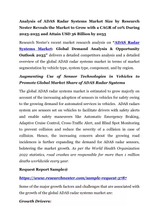 analysis of adas radar systems market size