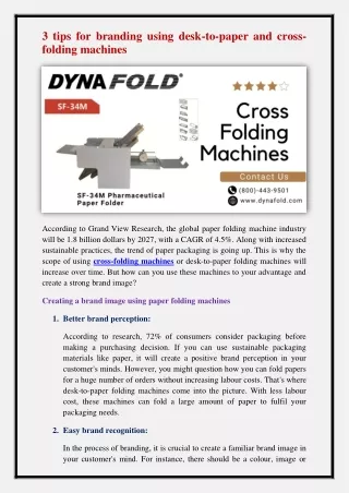 cross-folding machines