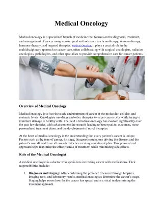 Medical Oncology