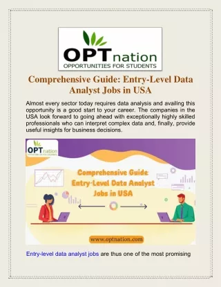 comprehensive guide entry level data analyst jobs