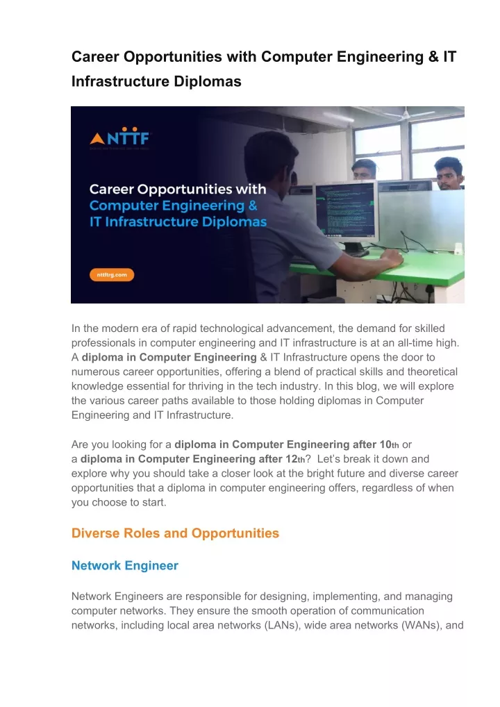 career opportunities with computer engineering it