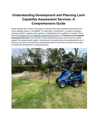 understanding development and planning land