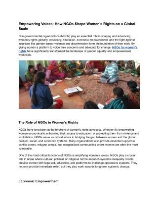 Empowering Voices_ How NGOs Shape Women's Rights Globally