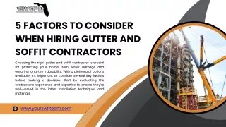 5 Factors to Consider When Hiring Gutter and Soffit Contractors