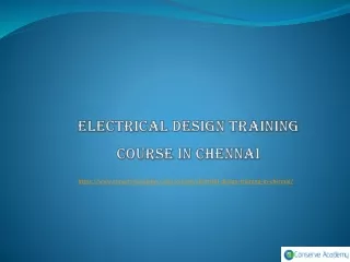 Electrical Design Training Courses -Conserve Academy