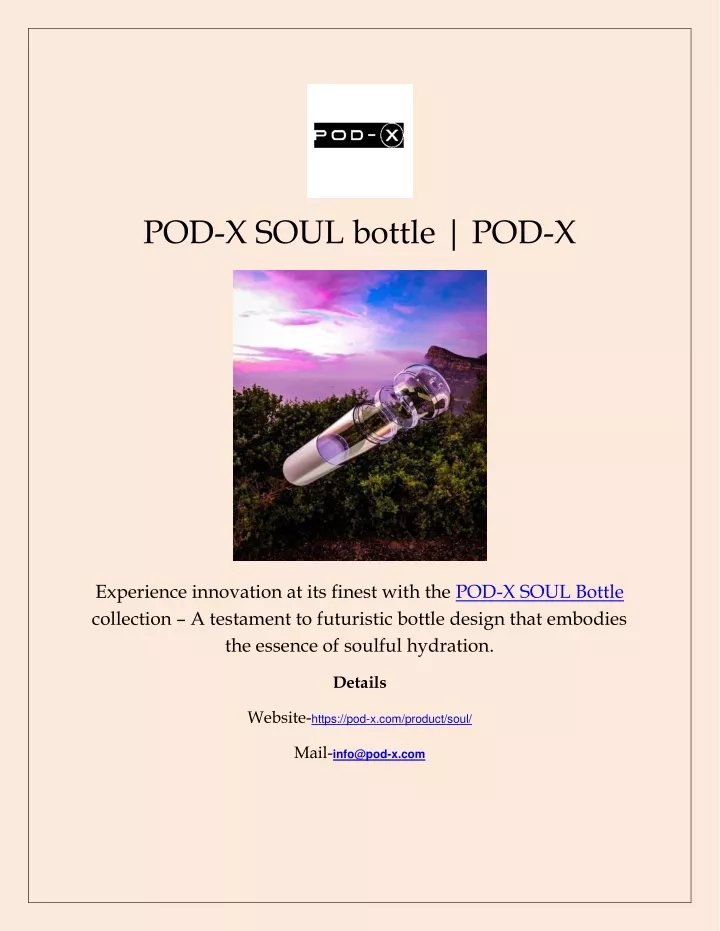 pod x soul bottle pod x