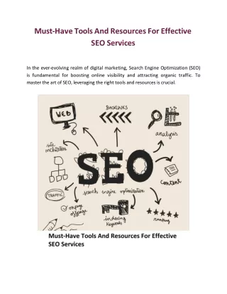 Must-Have Tools And Resources For Effective SEO Services