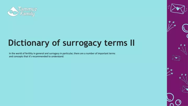 dictionary of surrogacy terms ii