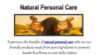 Natural Personal Care