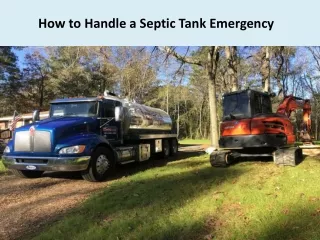 How to Handle a Septic Tank Emergency