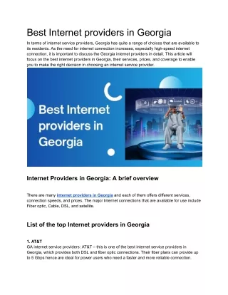 Best Internet providers in Georgia