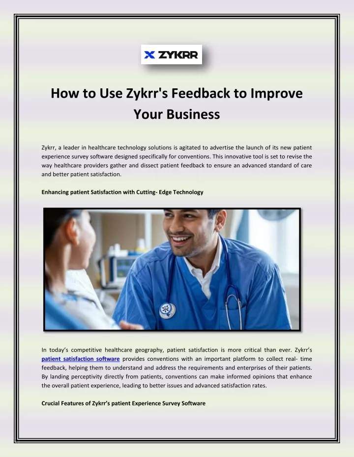 how to use zykrr s feedback to improve your