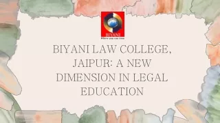 Biyani Law College, Jaipur: Excellence in Legal Education