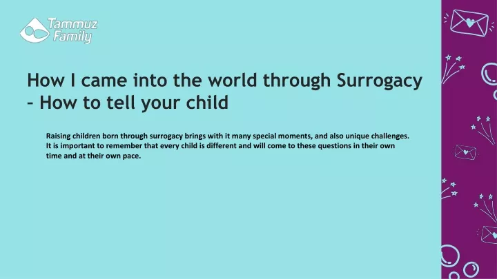 how i came into the world through surrogacy how to tell your child