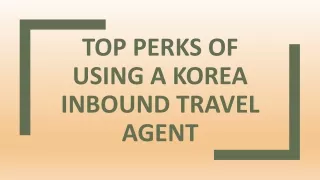 Top Perks of Using a Korea Inbound Travel Agent