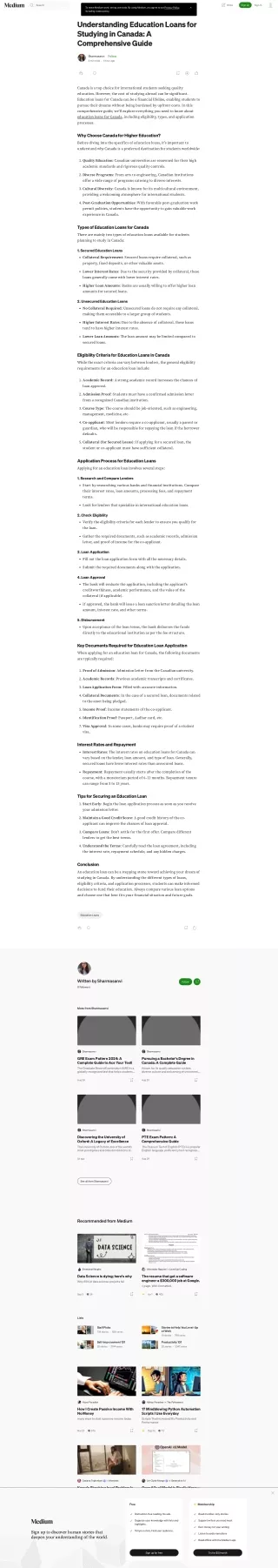 Education Loans for Canada