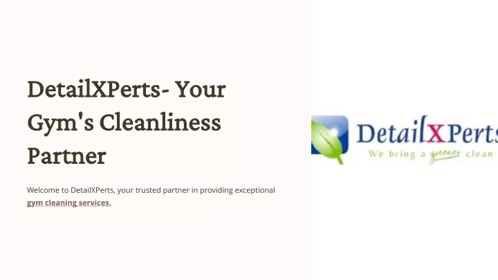 detailxperts your gym s cleanliness partner