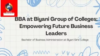 BBA at Biyani Group of Colleges: Empowering Future Business Leaders