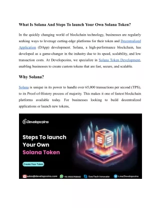 what is solana and steps to launch your