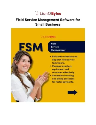 Field Service Management Software for Small Business