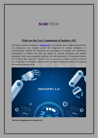 What are the Core Components of Industry 4.0?