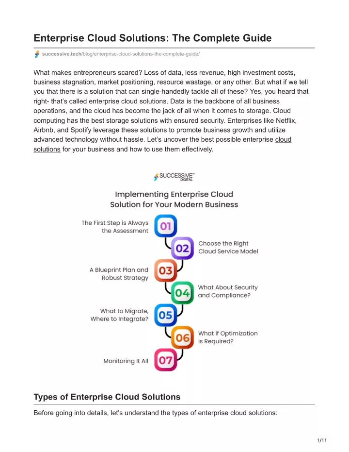 enterprise cloud solutions the complete guide