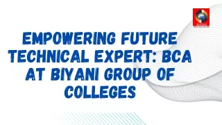Shaping Future IT Leaders: BCA at Biyani Group of Colleges"