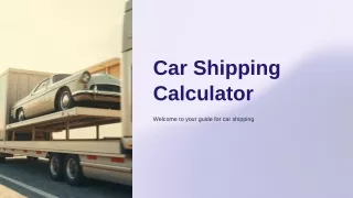 Cheap Auto Shipping