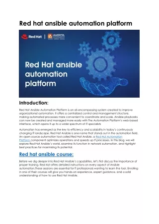 Red hat Ansible