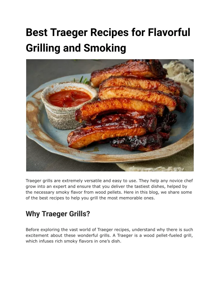 best traeger recipes for flavorful grilling