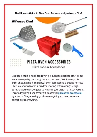 the ultimate guide to pizza oven accessories