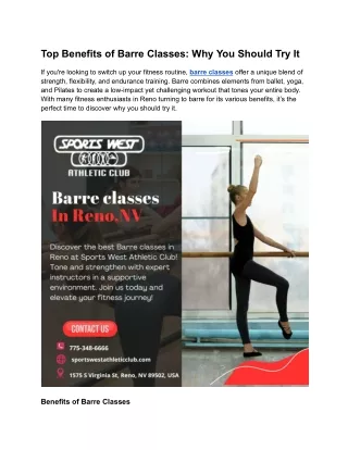 Top Benefits of Barre Classes_ Why You Should Try It