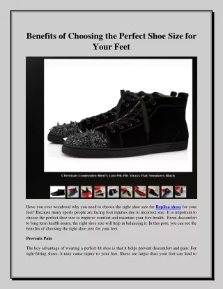 Benefits of Choosing the Perfect Shoe Size for Your Feet