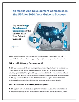 Top Mobile App Development Companies in the USA for 2024_ Your Guide to Success