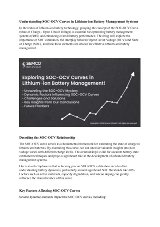 understanding soc ocv curves in lithium