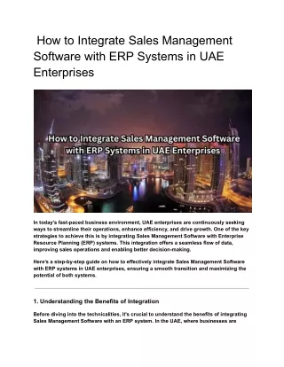how to integrate sales management software with