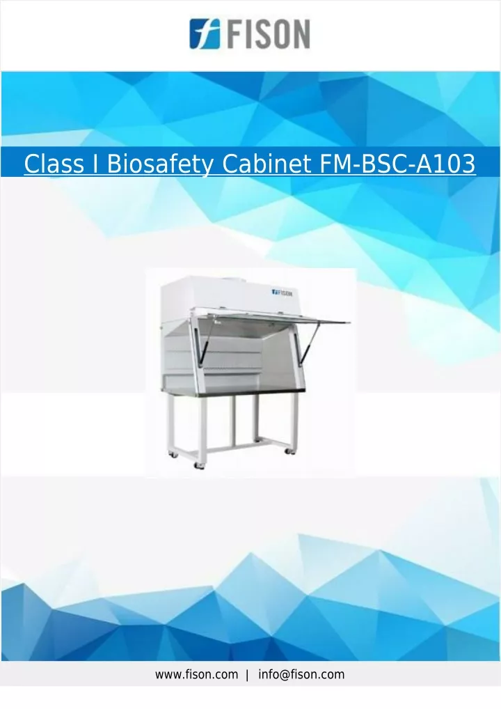 class i biosafety cabinet fm bsc a103 www fison