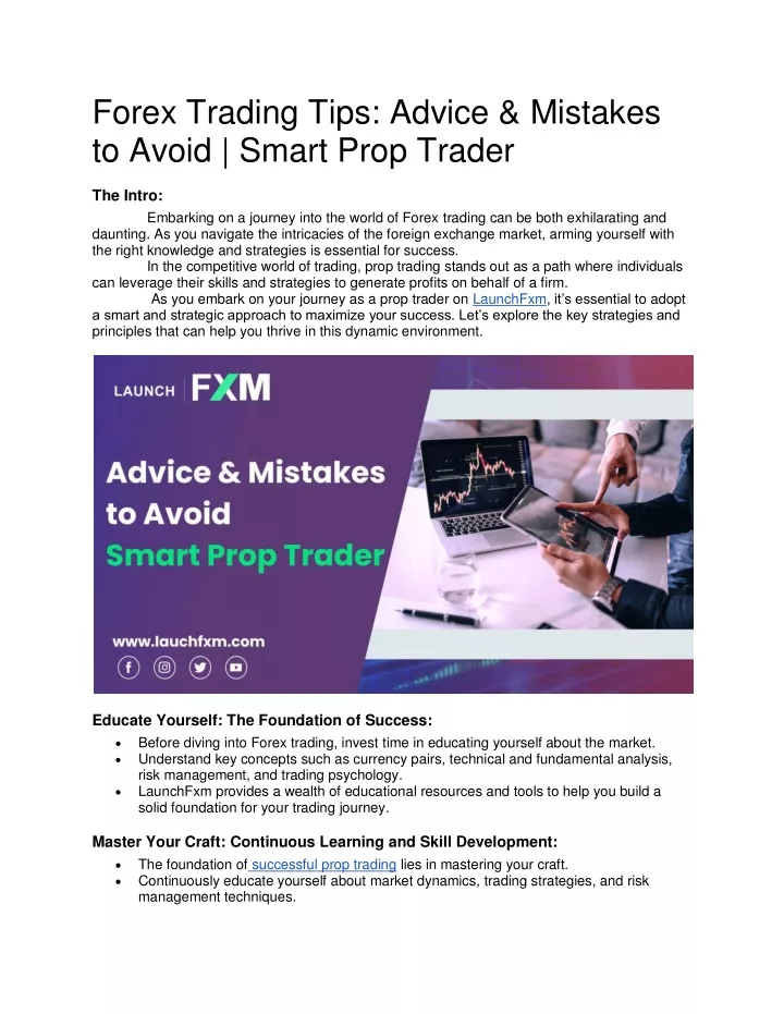 forex trading tips advice mistakes to avoid smart