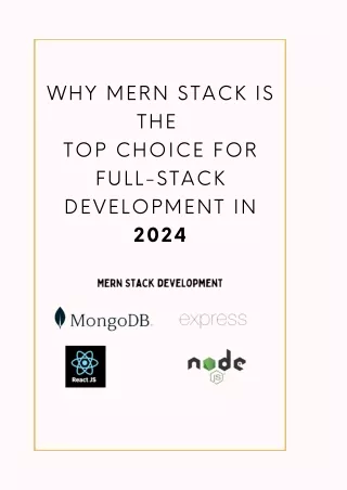 Why MERN Stack is the  Top Choice for Full-Stack Development in 2024