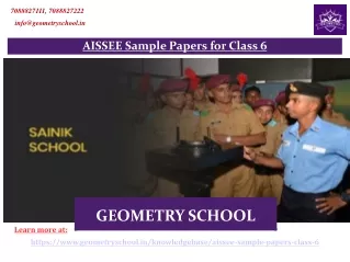 AISSEE Sample Papers for Class 6