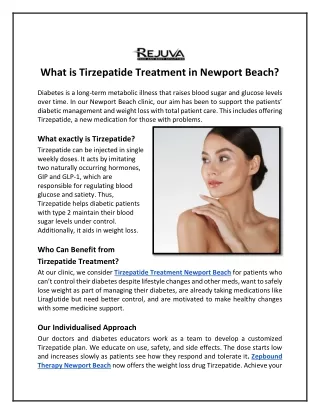 What is Tirzepatide Treatment in Newport Beach?