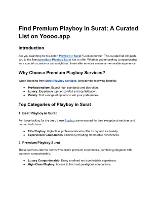Find Premium PlayBoy in Surat_ A Curated List on Yoooo_17_09_2024