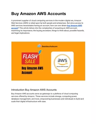 Buy Amazon AWS Accounts Bestdacchub