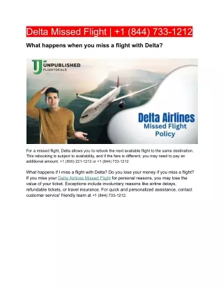 Delta Missed Flight