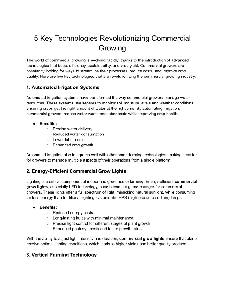 5 key technologies revolutionizing commercial