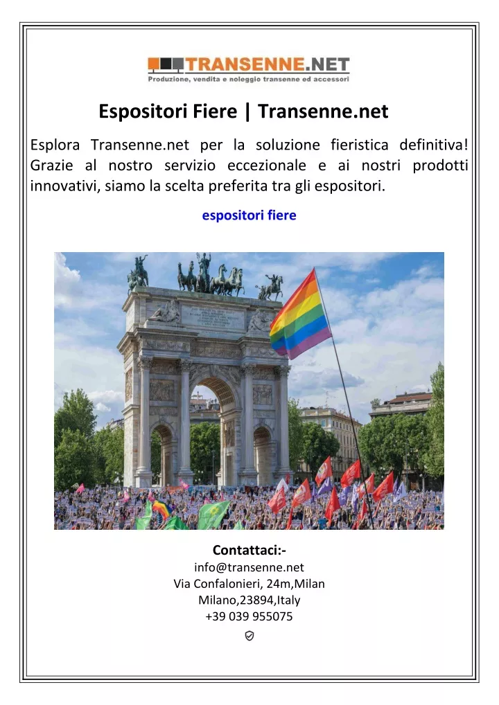 espositori fiere transenne net