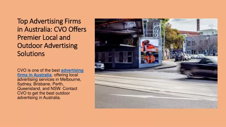 top advertising firms in australia cvo offers premier local and outdoor advertising solutions